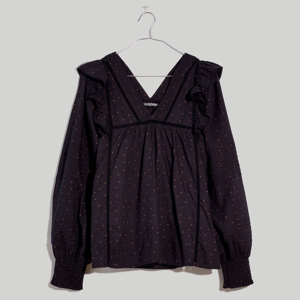 Madewell Voile Ruffled Pintuck Top